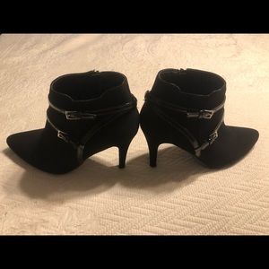 Black Suede Short Boots